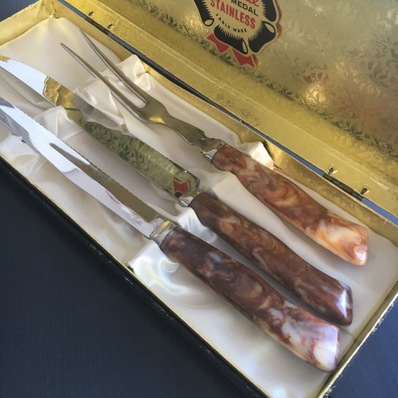 Vintage Bakelite/Stainless Steel 3piece serving set. - Picture 3 of 8